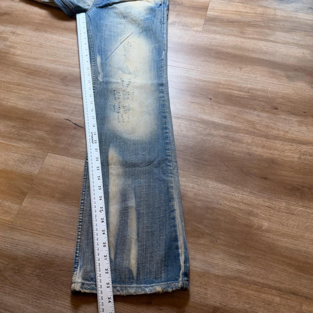 Diesel Light Blue Distressed Bootcut Jeans - Picture 14 of 16